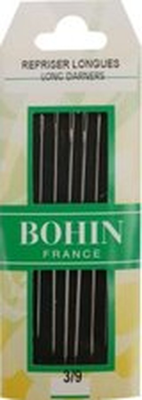 Bohin Long Darner Hand Sewing Needles - Premium Quality Needles for Mending, Embroidery & Quilting - Perfect for Repairing Socks, Knits & Delicate Fabrics