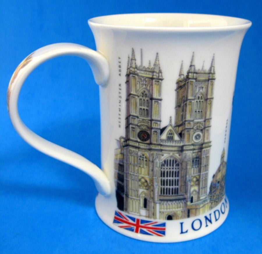 Dunoon London Skyline Mug - Tower of London & Big Ben Design - Premium English Bone China - Perfect for Tea, Coffee & Home Decor
