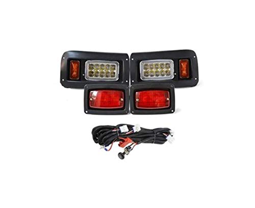3G Golf Cart LED Headlight & Taillight Kit for Club Car DS (1993 & Newer Models) - Bright Waterproof Lighting for Night Driving, Camping & Golf Course Use