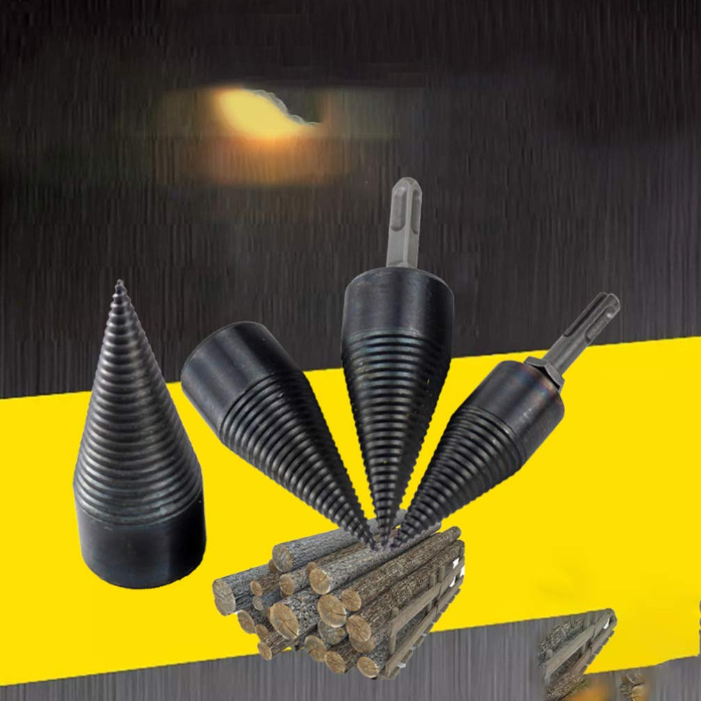 DOITOOL 42mm Heavy Duty Log Splitter Drill Bit - Wood Splitting Cone Driver for Firewood, Screw Cone Drill Bit for Wood Splitting (Large Size) - Perfect for Firewood Preparation, Camping, and DIY Wood Projects