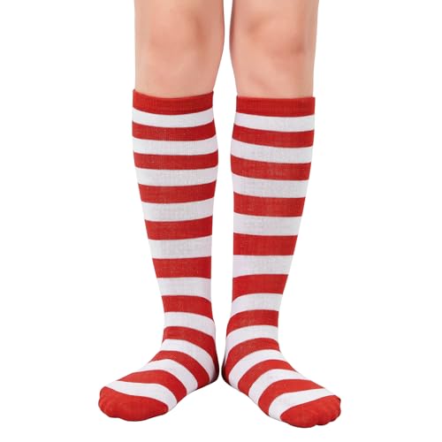 1 Pair Red White Strip