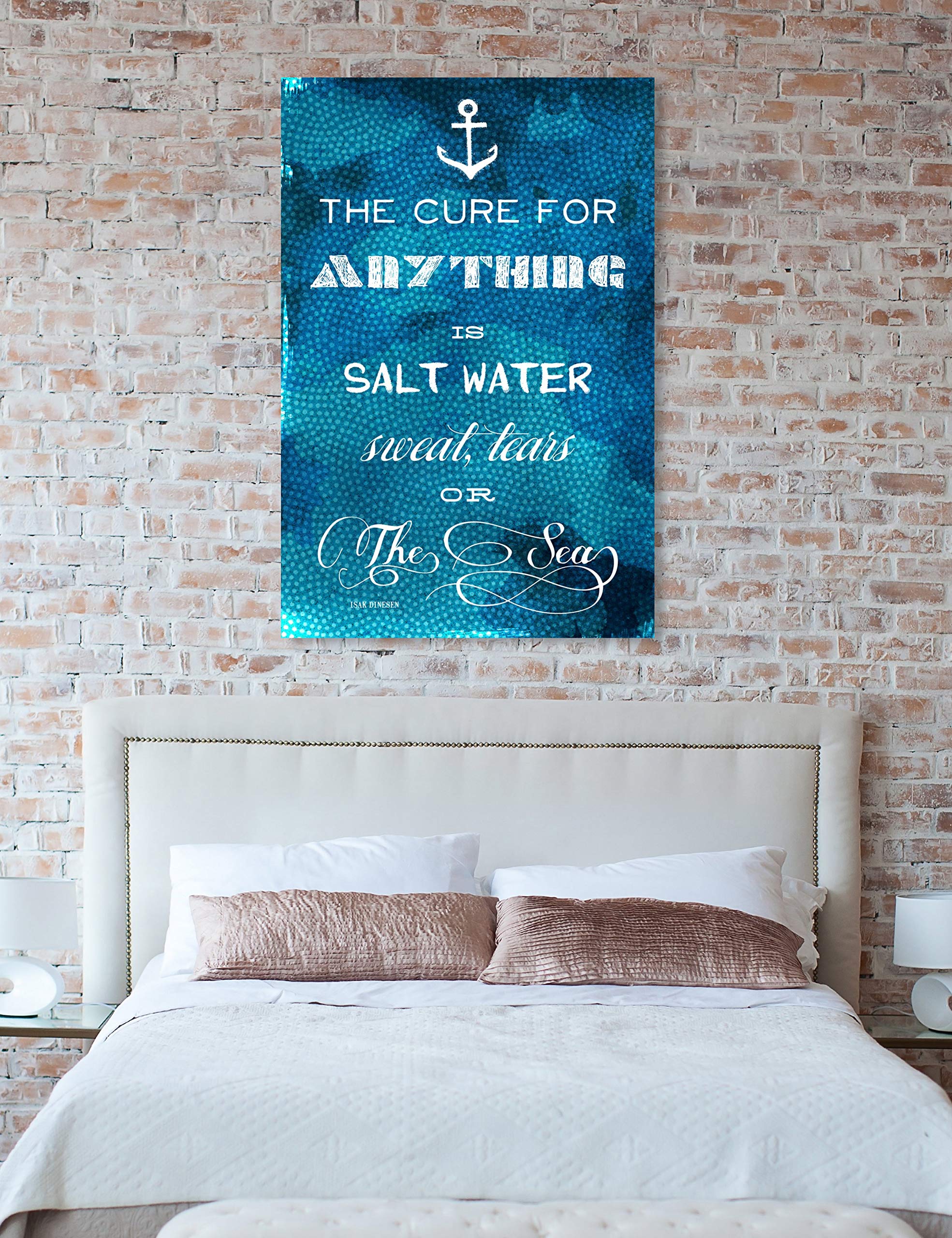Nautical and Coastal Wall Art Canvas Prints 'The Cure Quote - Surfing' | Beach House Decor, Ocean Themed Living Room, Coastal Bedroom Wall Art