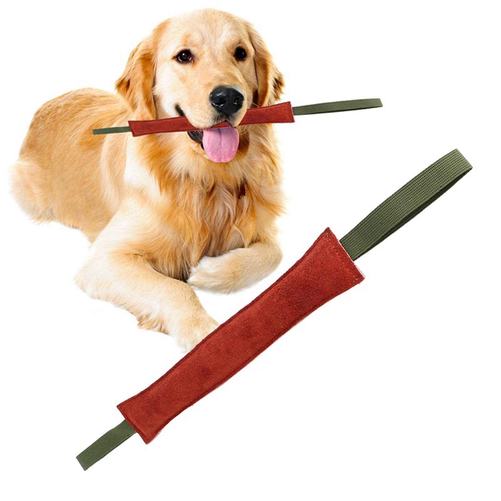 Durable Dog Tug Toy with 2 Strong Handles - Interactive Bite-Resistant Puppy Training Pull Toy for Tug of War Games - Perfect for Indoor Play, Outdoor Exercise & Bonding with Your Pet