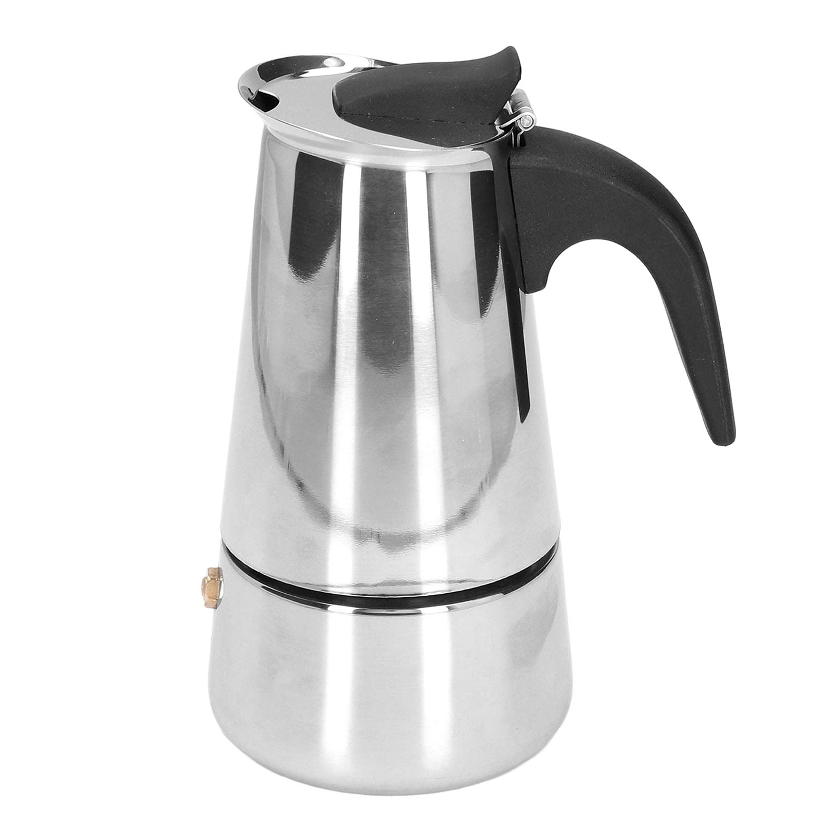 Aqur2020 Moka Pot - 304 Stainless Steel Stovetop Espresso Maker, 200ML (No.4) - Thickened Durable Design, Easy to Clean - Perfect for Home, Office & Travel - Brew Rich Espresso Like a Pro