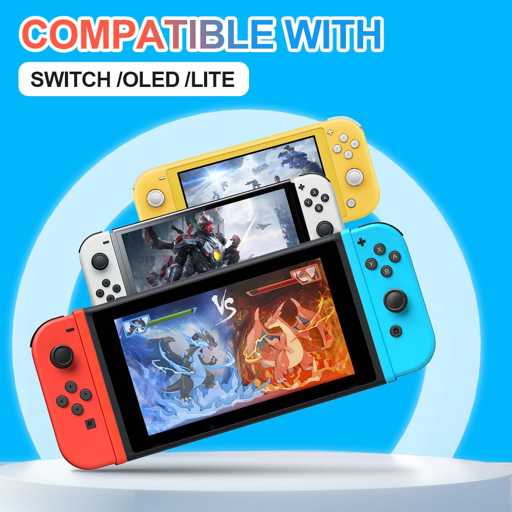 Wireless Switch Controller with Motion Control & Dual Vibration - Nintendo Switch Pro Gamepad for Gaming, Party Play & Family Entertainment (HLE)