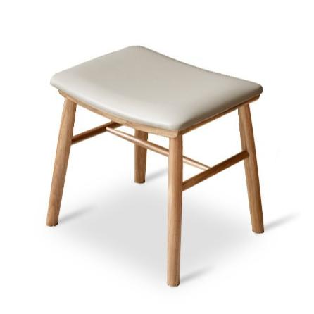 17.3x15.7x11.8 inches / 44x40x30 cm / natural wood color / Ash makeup stool