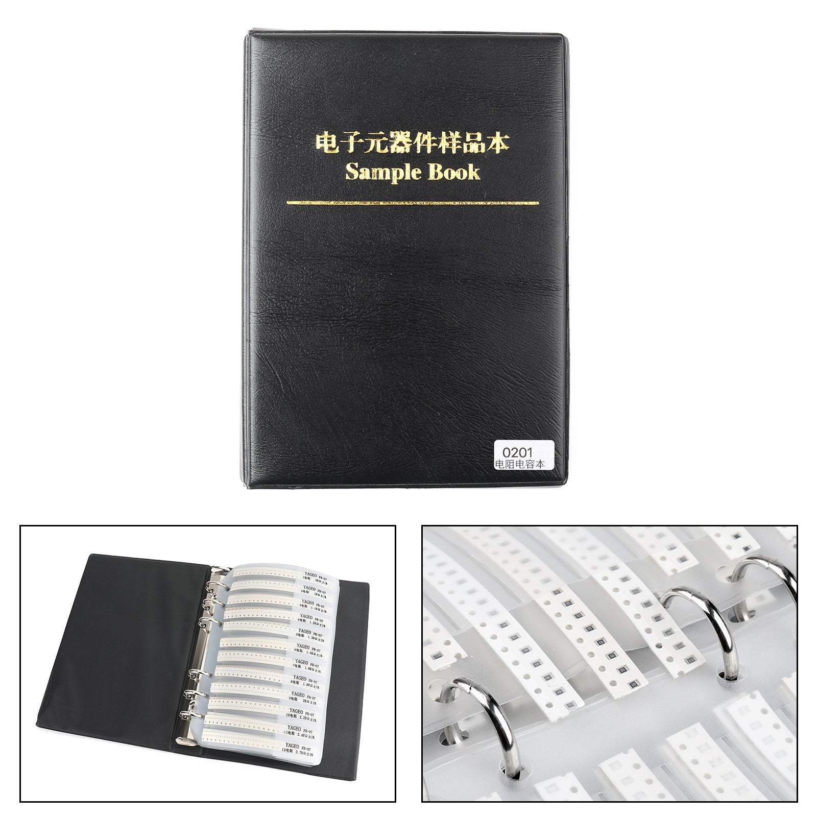 1% SMD Chip Resistor Kit - 170 Values (0201 0805 1206 0402 0603) with Capacitor Sample Book - Perfect for Electronics Repair, DIY Projects & Circuit Prototyping