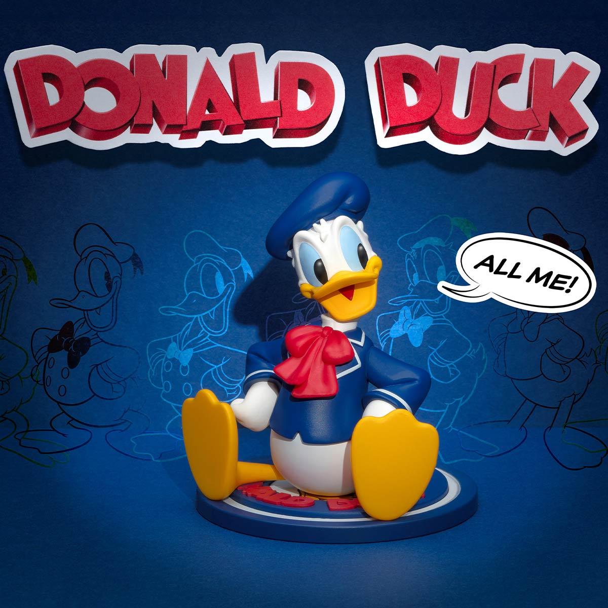Disney Donald Duck 90th Anniversary Collectible Figure - Limited Edition Vintage Cartoon Character Statue for Home Decor, Office Display, and Disney Fan Gifts