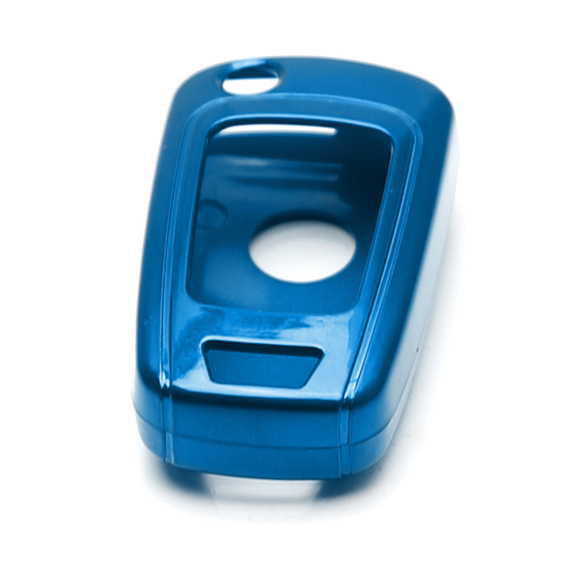 Glossy Blue Smart Key Fob Shell Cover Replacement for Chevrolet GMC - Exact Fit for 3 4 5 Buttons - Durable Protection & Stylish Upgrade for Car Keys