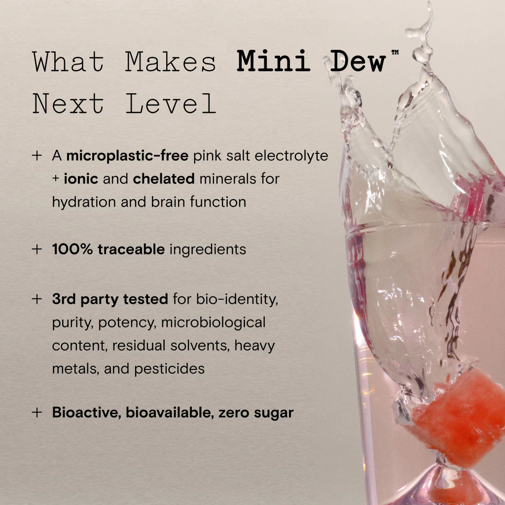 Mini Dew Electrolyte Powder with Essential Trace Minerals - Hydration Boost for Athletes, Travel & Daily Wellness