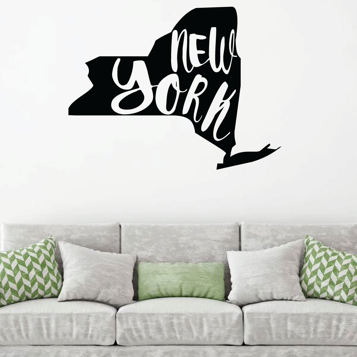 New York State Silhouette Wall Decal - Premium Vinyl Art Sticker for Home Decor, Living Room & Bedroom - Perfect for DIY Wall Art, Nursery Decor & Apartment Decoration
