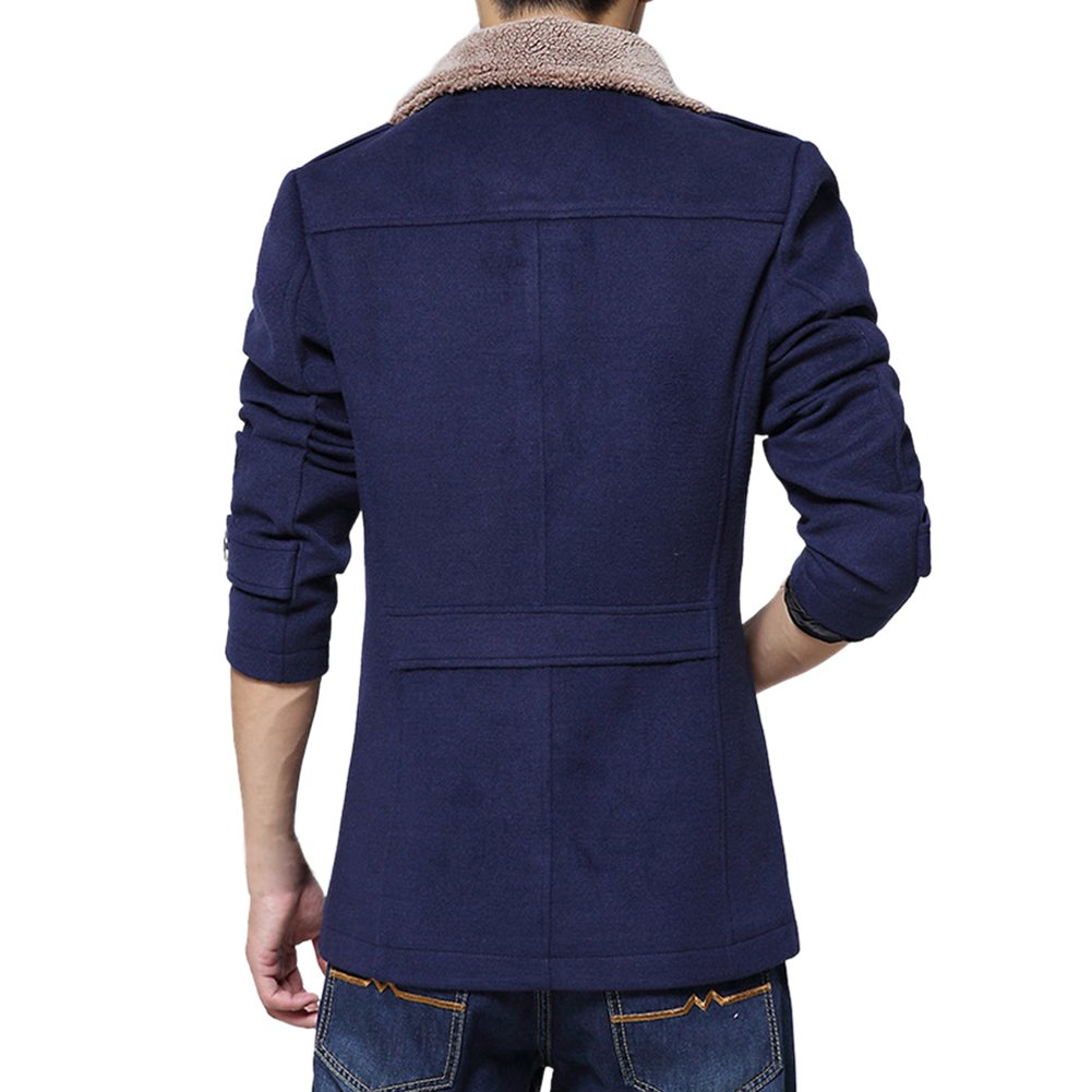 Korean Men's Slim Fit Casual Blazer - Lamb Wool Blend Jacket for Business & Office Wear (Sizes L-4XL) | Winter Warm & Stylish Outerwear for Work & Formal Events