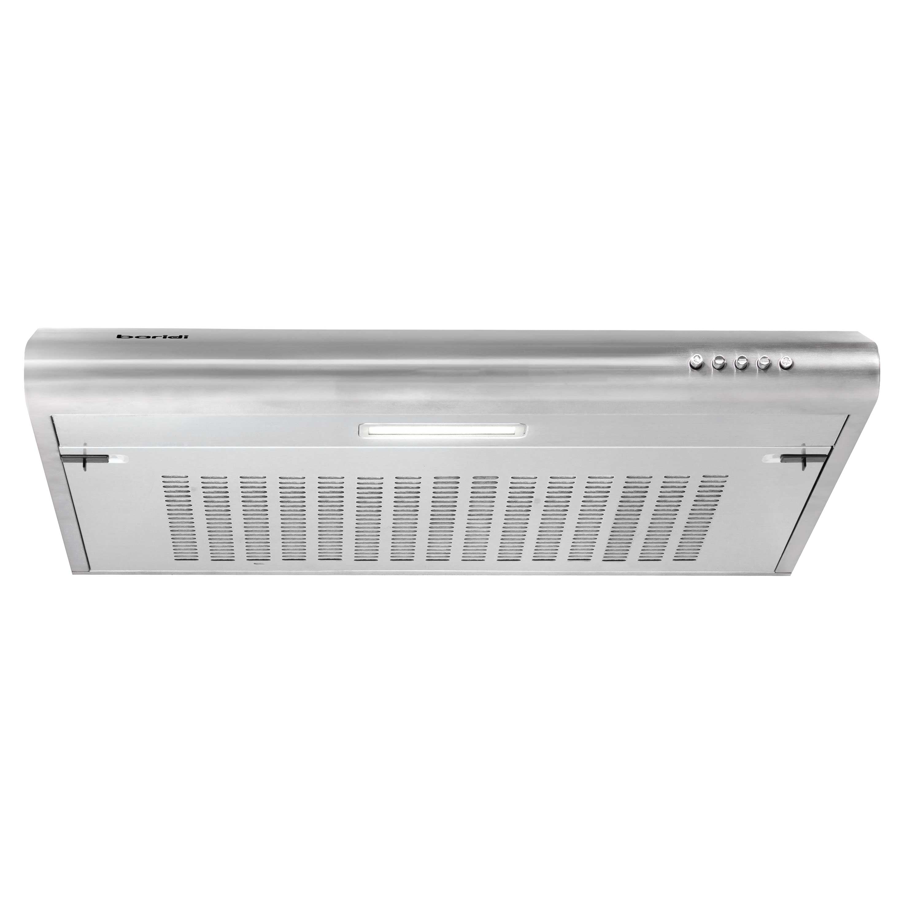 Baridi 60cm Under Cabinet Range Hood - Stainless Steel Kitchen Extractor Fan with Powerful Ventilation - Perfect for Small Kitchens, Apartments & Cooking Spaces (Model DH108)