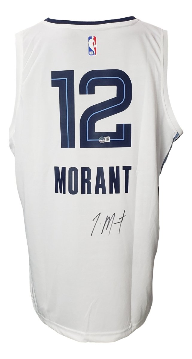 Authentic Ja Morant Signed Memphis Grizzlies White Fanatics Basketball Jersey - XL Size - Perfect for Collectors, Fans & Game Day Outfits