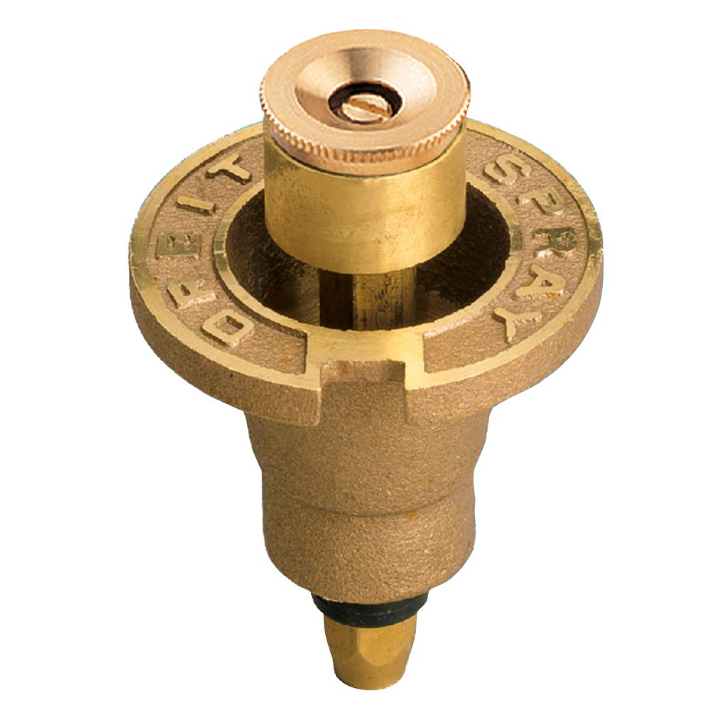 Orbit 54070 3-Pack Brass Pop-Up Flush Head Sprinkler with Full Pattern Spray Nozzle - Durable Lawn Irrigation System for Gardens, Lawns & Landscaping