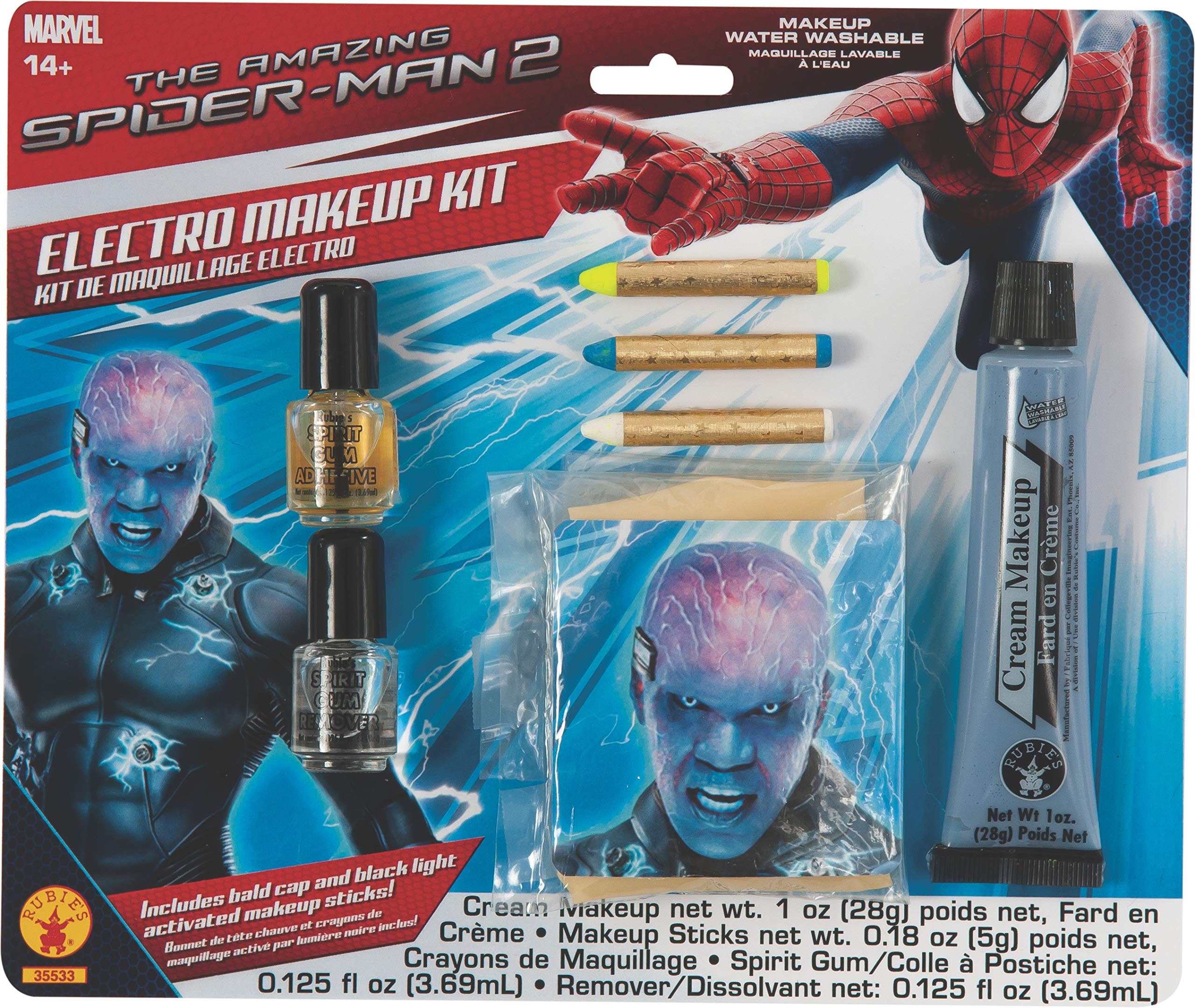 Electro Black-Light Special Effects Make-Up Kit - The Amazing Spider-Man 2 Cosplay & Halloween Costume Accessories - Glow in The Dark Face Paint for Superhero Themed Parties