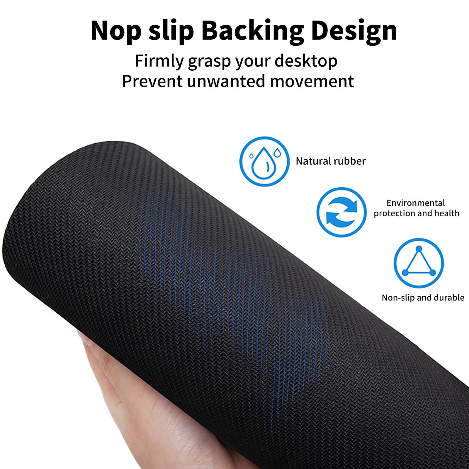 Ergonomic Mouse Pad with Wrist Rest Support - Thick Non-Slip PU Base for Pain Relief & Carpal Tunnel Prevention - Wireless Mouse Compatible - Floral Blooming Flowers Design - Perfect for Office, Gaming & Home Computer Use