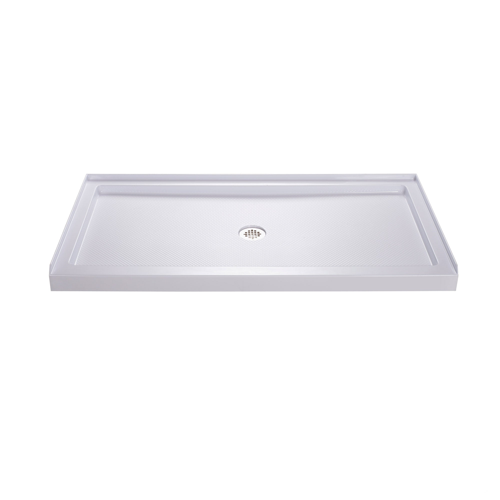 DreamLine 30x60x75.6 Inch SlimLine Single Threshold Shower Base with QWALL 3 Acrylic Backwall Kit - Easy Install Bathroom Remodeling Solution for Small Spaces