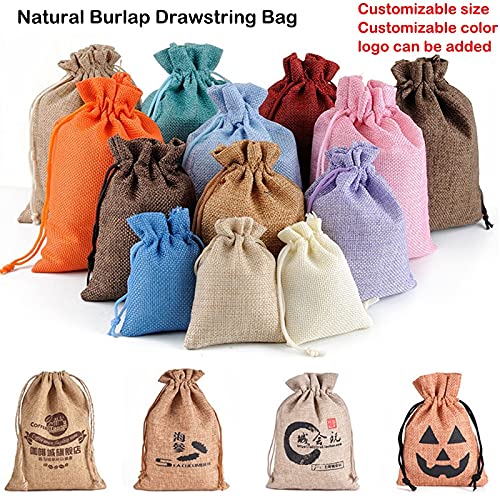 10-Pack Natural Jute Drawstring Bags - Durable Burlap Storage Pouches for Jewelry, DIY Crafts, Wedding Favors & Party Gifts | Perfect for Christmas, Halloween, Birthdays, Graduations & Special Events | Reusable Eco-Friendly Gift Packaging & Home Organization Solution