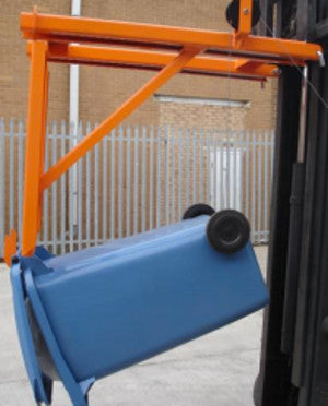 Heavy Duty Forklift Wheelie Bin Tipper for Waste Management - Durable & Efficient Trash Handling Solution for Warehouses, Recycling Centers & Industrial Use
