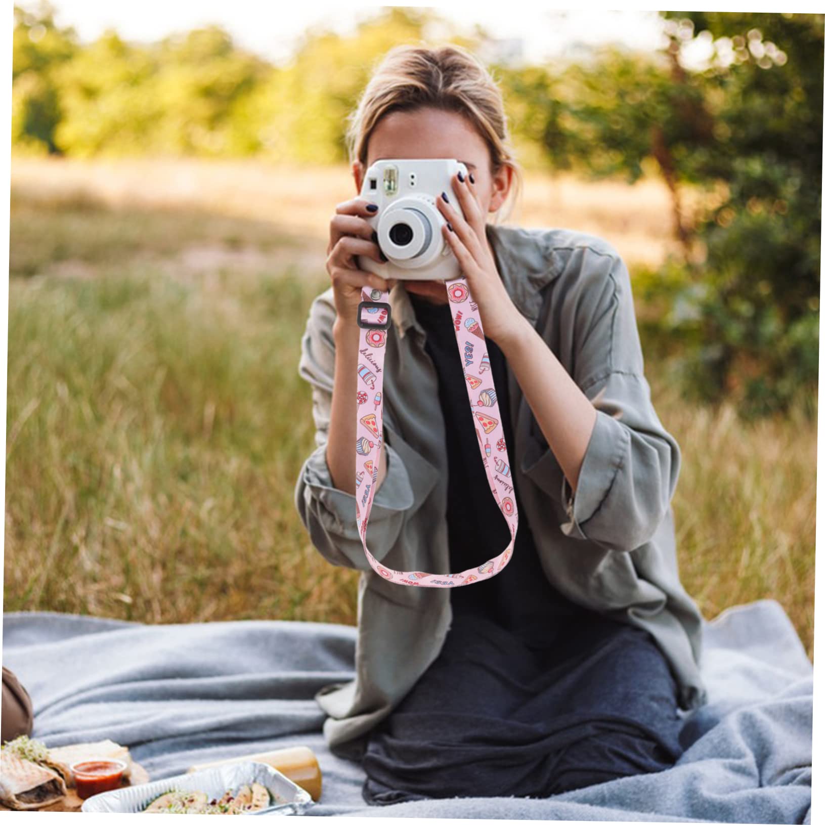 PartyKindom Instant Camera Strap Set - Mini Instant Film Camera Accessories, Hand Grip & Polyester Handle for Fujifilm Instax, Polaroid - Perfect for Travel, Parties & Photography Enthusiasts