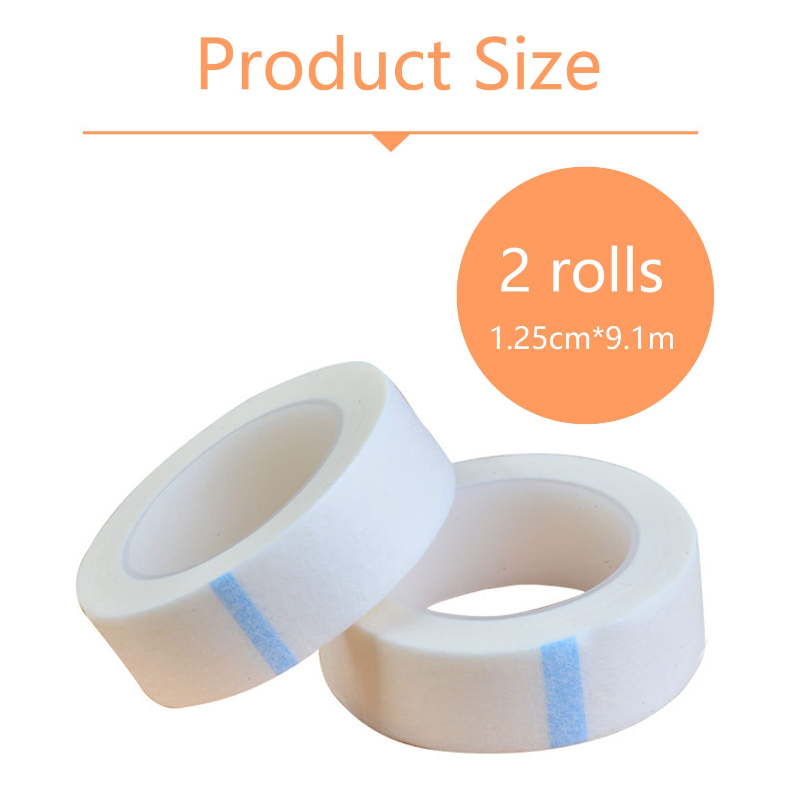 2 Rolls Micropore Surgical Tape 1.25cm x 9.1m - Hypoallergenic Medical Adhesive Tape for First Aid, Wound Dressing & Earring Cover - Breathable White Medical Tape for Sensitive Skin - Ideal for Hospitals, Clinics & Home First Aid Kits