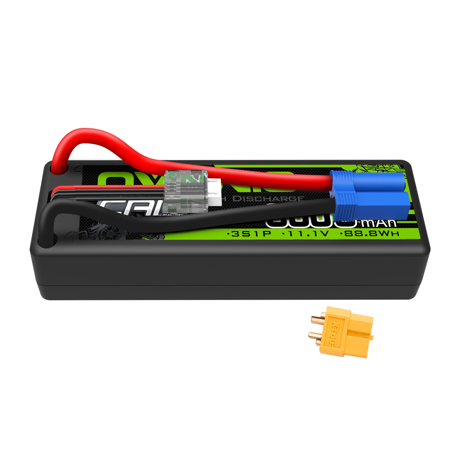 Ovonic 80C 3S 8000mAh 11.1V LiPo Battery with EC5 & XT60 Plug - High Performance RC Battery for 1/8 1/10 Scale Buggy, Truck, and Car - Perfect for Racing, Off-Roading, and RC Hobby Enthusiasts