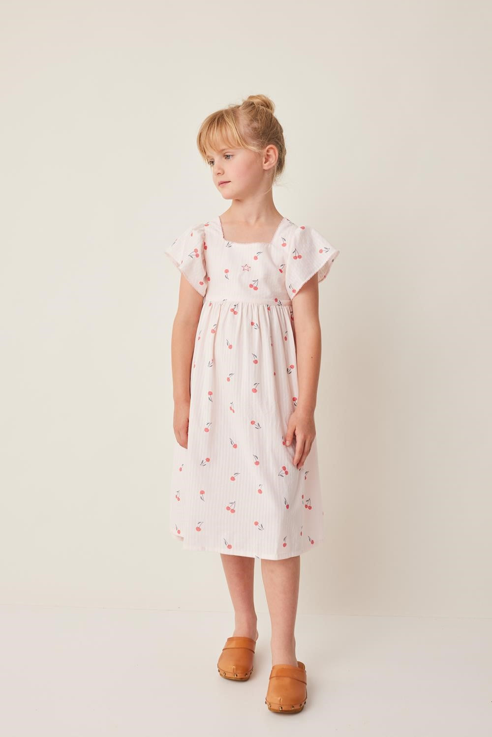 Vintage Cherries Printed Short Sleeve Pink Maxi Dress for Women - Floral Summer Beach Dress, Casual Party Wear & Boho Fashion Outfit
