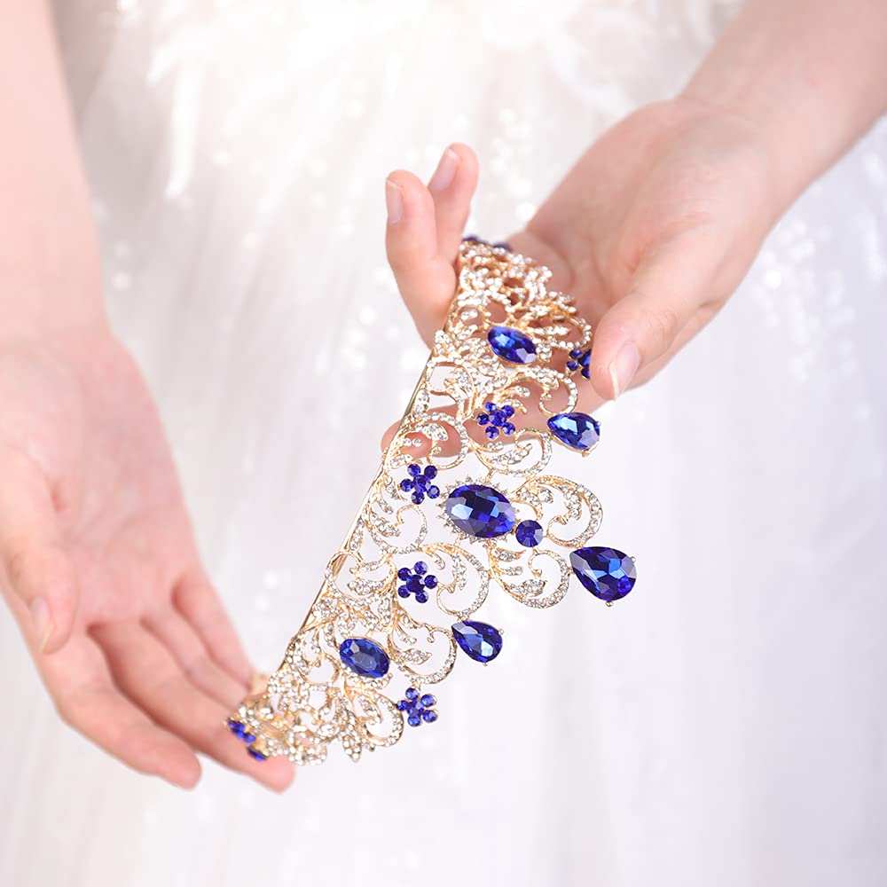 JWICOS Crystal Tiara Crowns for Women & Girls - Elegant Rhinestone Bridal Headpiece for Graduation, Prom, Wedding, Birthday Party & Pageant - Perfect Accessory for Special Occasions
