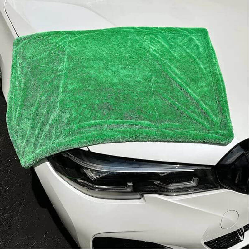 Green Goblin Twisted Loop Dual Force Microfiber Drying Towel - Ultra Absorbent Car Detailing Towel for Cars, Motorcycles & Windows - Streak-Free Cleaning & Shine