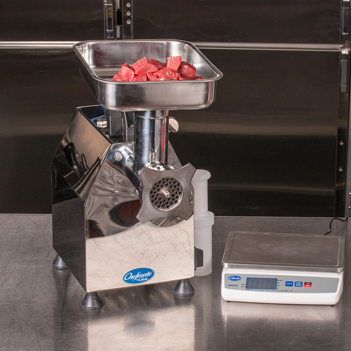 Globe CM12 Chefmate #12 Meat Grinder & Chopper - Heavy Duty Electric Meat Grinder for Home Kitchen, Sausage Making, Burger & Meatloaf Prep