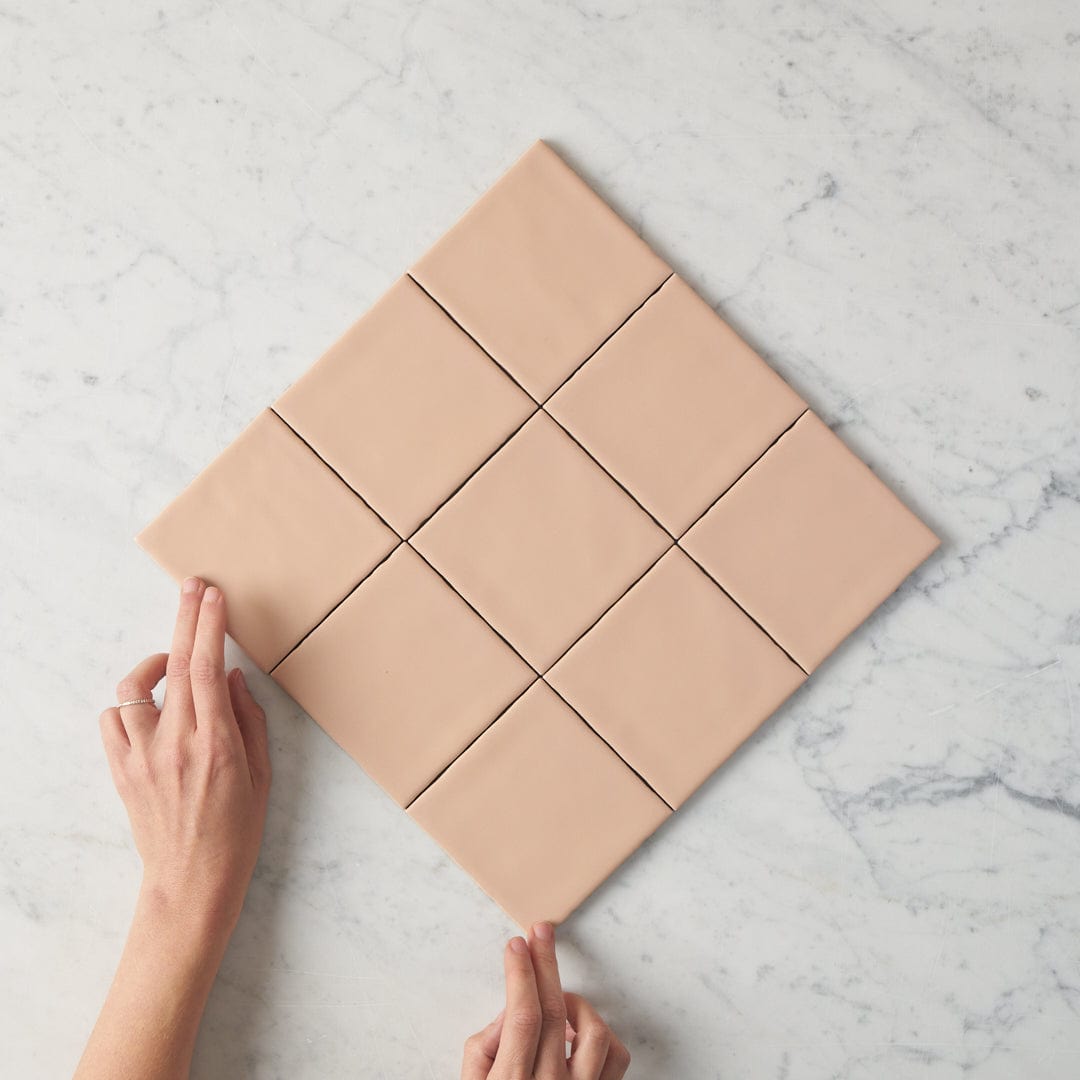 Premium Newport Matte Clay Small Square Tile - Natural Stone Look for Kitchen Backsplash, Bathroom Walls & Fireplace Accents