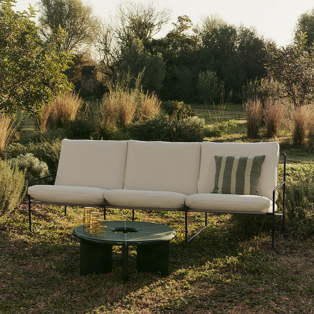 Ferm Living Desert Dolce Sofa - Modern Minimalist 3-Seater Couch for Living Room, Lounge & Office - Comfortable Mid-Century Design with Soft Fabric Upholstery