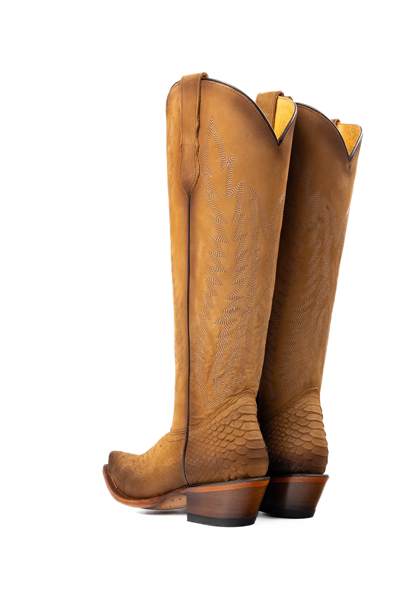 Presley Matte Python Tall Snip Toe Cowgirl Boots for Women - Western Fashion Riding Boots with Pointed Toe | Perfect for Country Concerts, Rodeos & Cowgirl Outfits