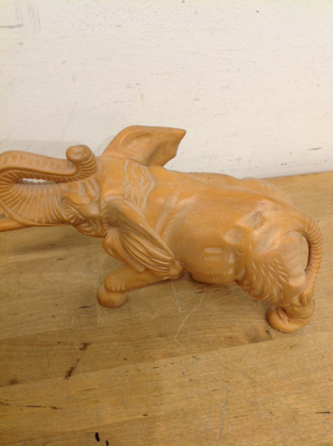 Handcrafted Wooden Elephant Statue - Unique Home Decor & Gift for Elephant Lovers - Perfect for Living Room, Office Desk, or Meditation Space