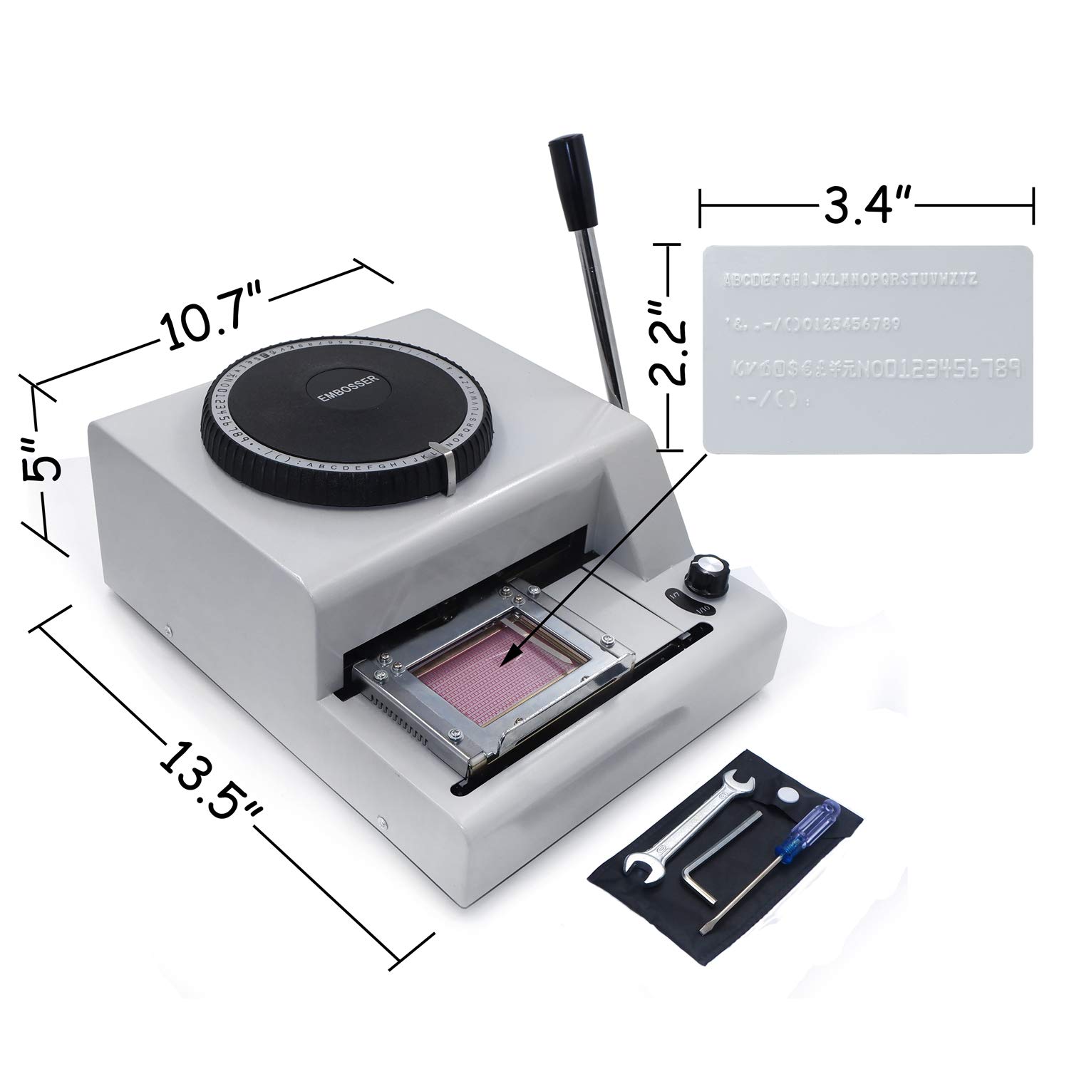 Manual Stamping Machine for PVC Letters - Personalized Card Embosser & Code Printer (Model ET-WORK001-RAW) | Perfect for DIY Crafts, Wedding Invitations, and Business Cards