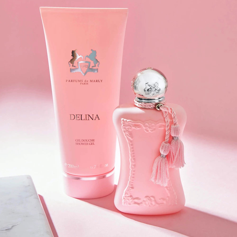 Delina Shower Gel for Women - 6.7 oz Moisturizing Body Wash with Floral Scent - Perfect for Daily Shower & Relaxing Bath Time