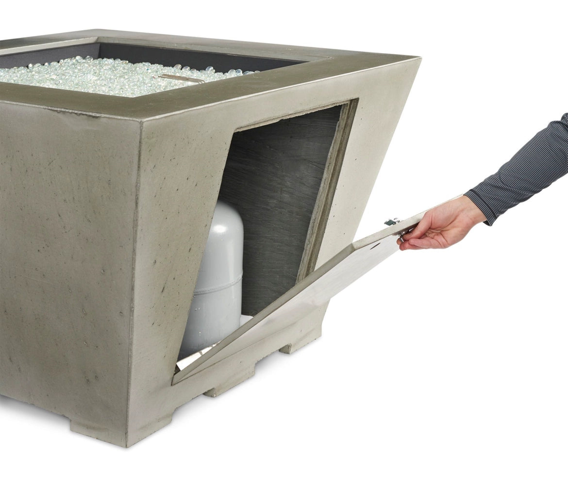 The Outdoor Greatroom Company Cove Square Gas Fire Pit Bowl - Outdoor Patio Heater for Backyard, Deck, and Garden - Perfect for Entertaining and Relaxing