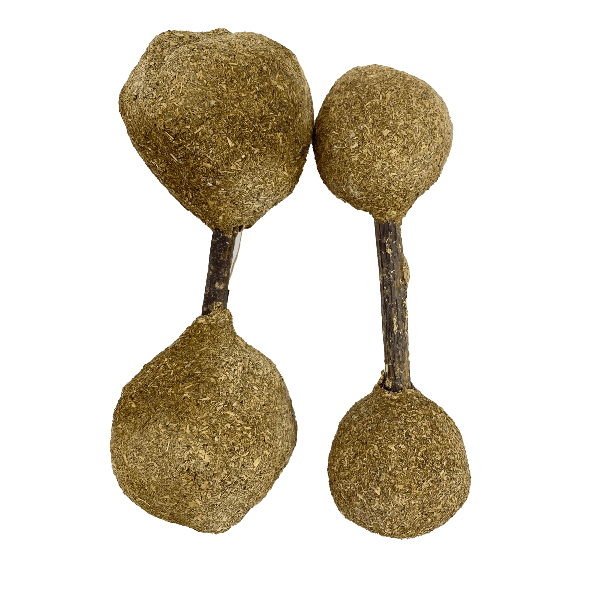 Moss Hollow Timbells Hay Treat for Small Pets - Natural Chew Toy for Rabbits, Guinea Pigs & Hamsters - Perfect for Cage Enrichment & Dental Health