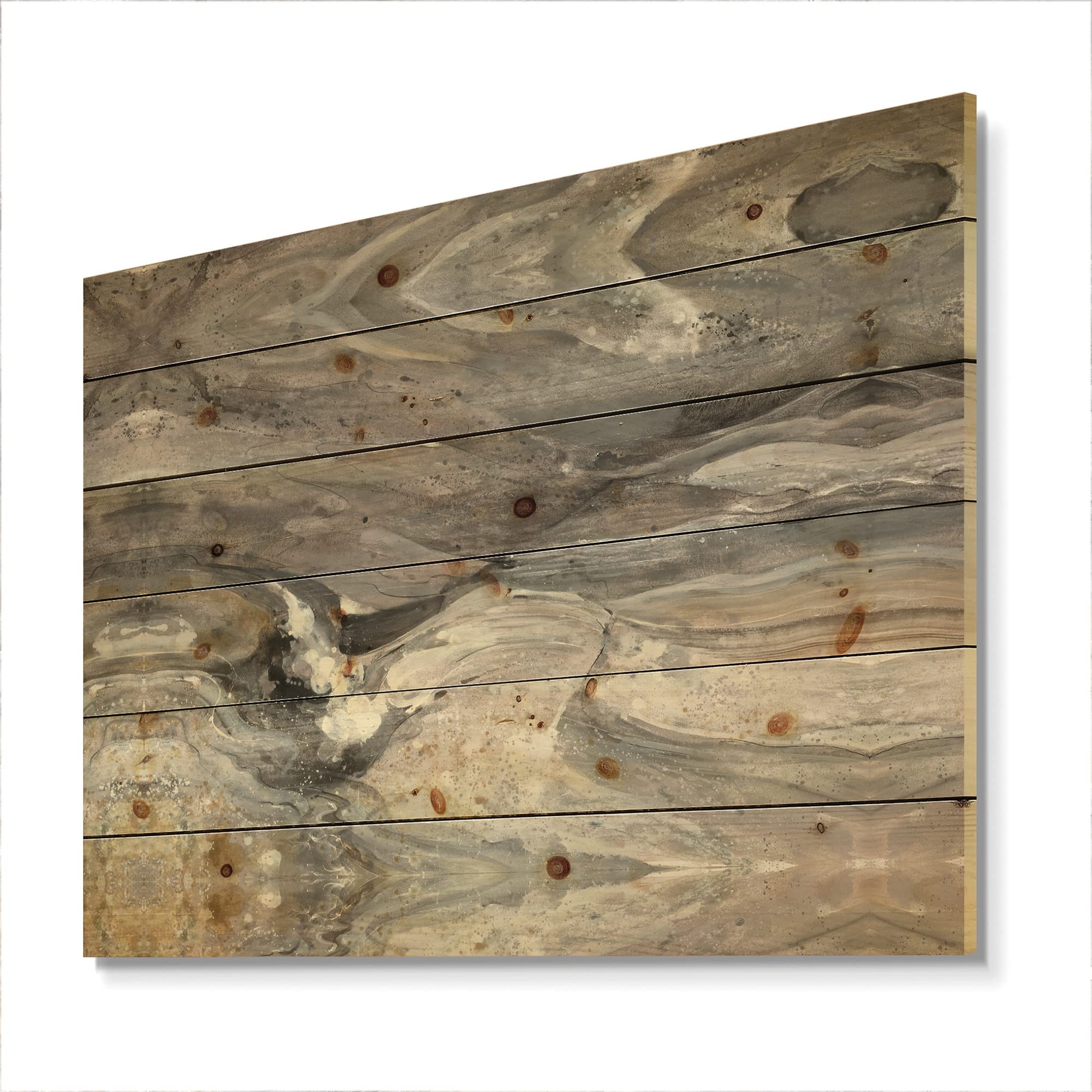 Modern Abstract Wood Wall Art - Natural Earth Tone Beige Wood Wall Decor, Large Contemporary Pine Wood Panels for Living Room, Bedroom & Office Décor