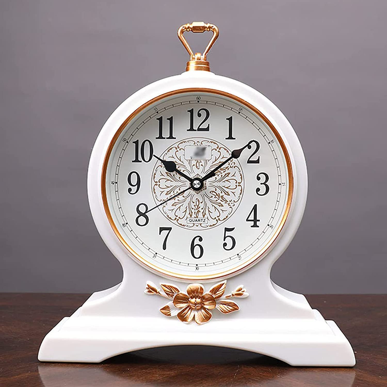 Vintage Retro Tabletop Clock - Silent Battery Operated Desk Clock with Arabic Numerals for Home & Office Decor | Perfect for Living Room, Bedroom, Office Desk, Porch & Mantel Display | Gift Idea for Home Decor Enthusiasts