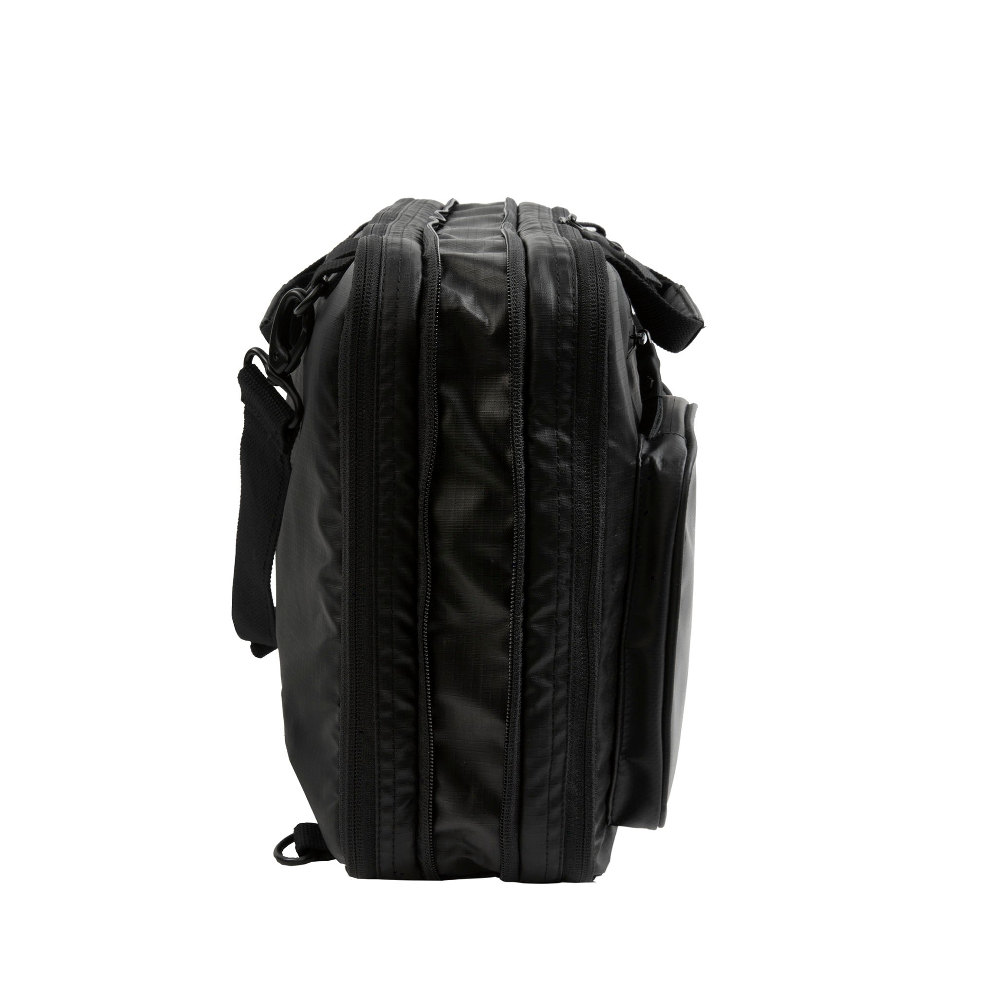 NERO Expandable Briefcase for Men & Women - Durable Black Ripstop Laptop Bag for Work, Travel & Business - Water-Resistant & Lightweight Office Bag