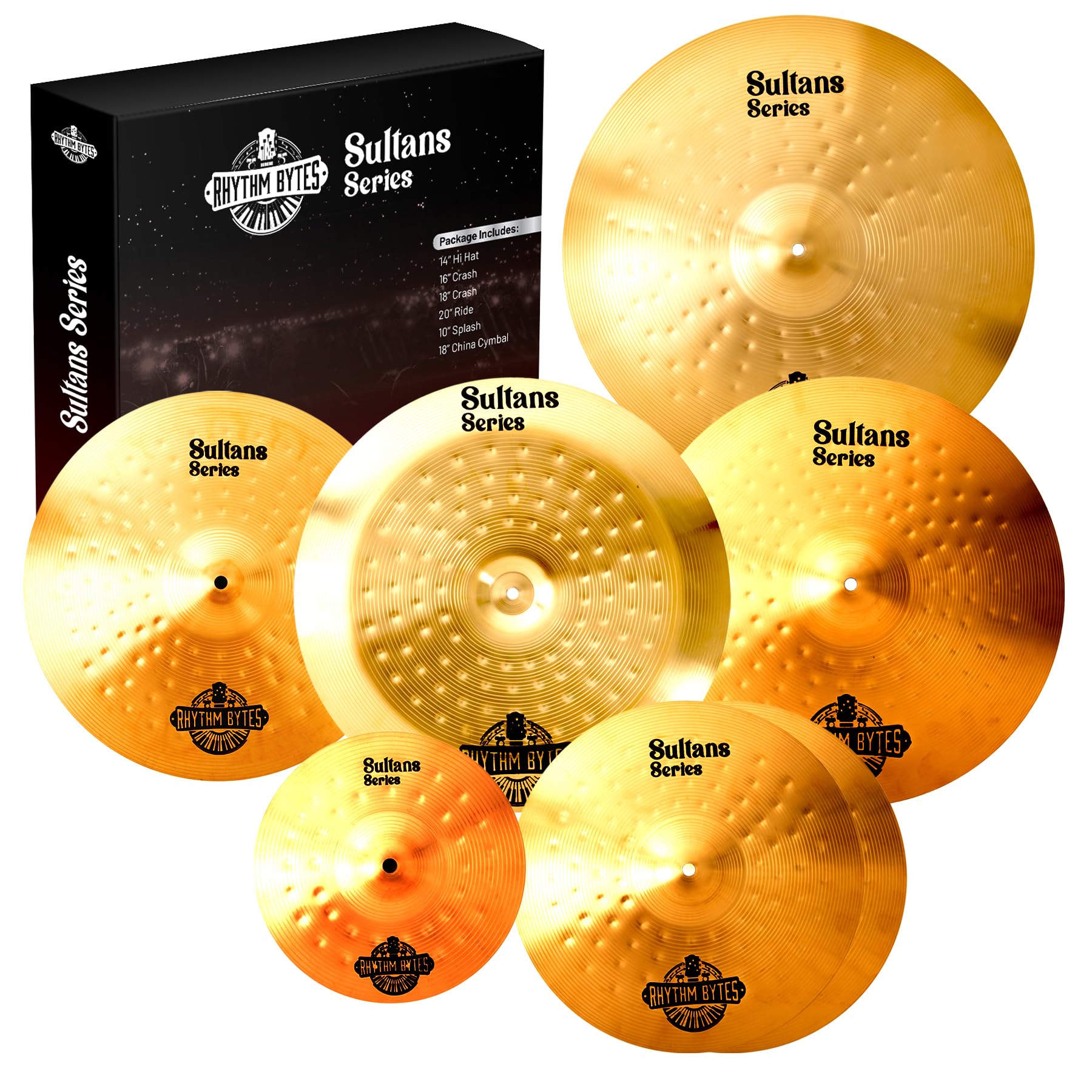 Rhythm Bytes 7-Piece Cymbal Set - New Sultans Series | 14