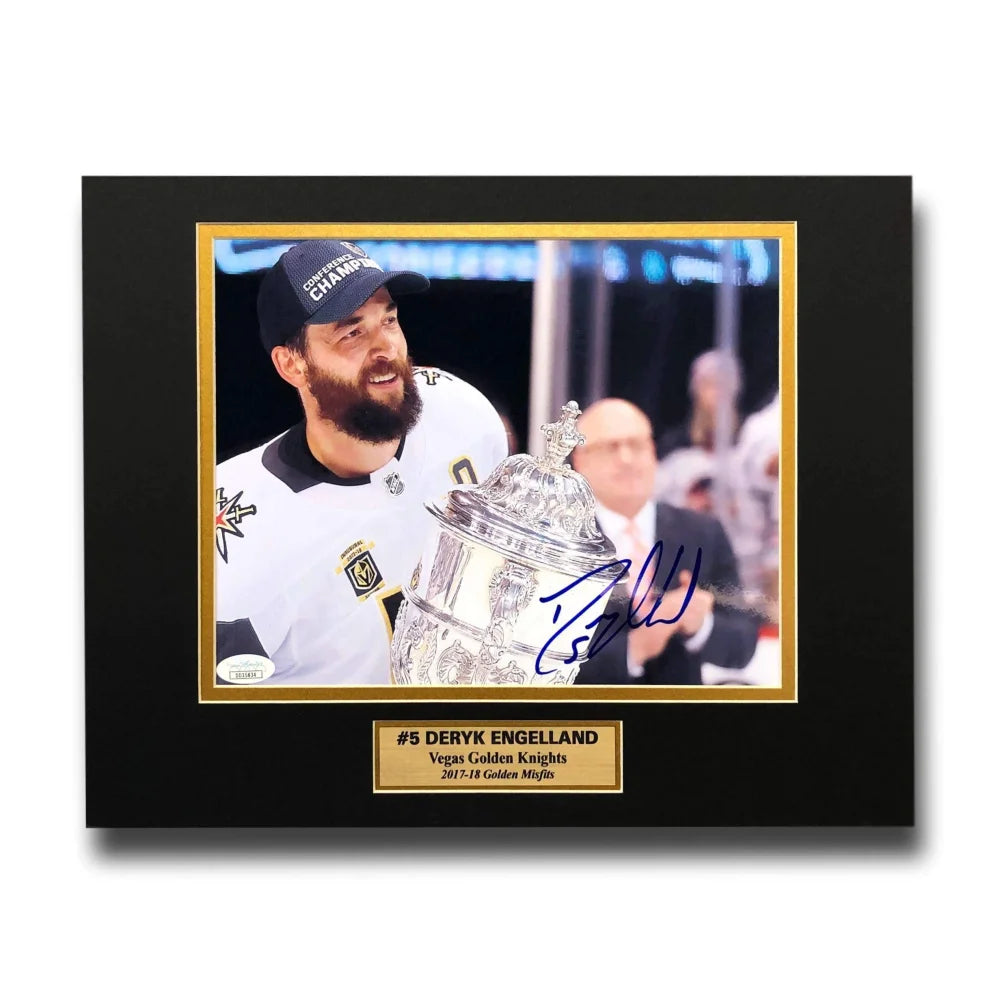 Deryk Engelland Autographed 8x10 Photo with JSA COA - Vegas Golden Knights VGK Hockey Memorabilia - Perfect for Sports Collectors and Hockey Fans Display