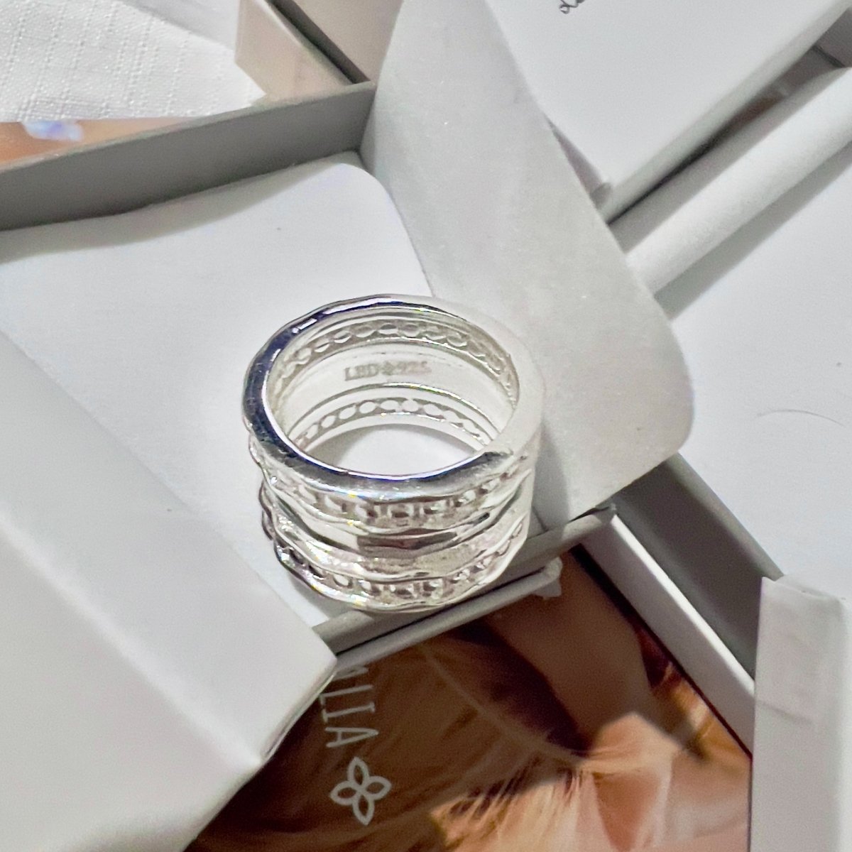 Hammered Stacker Boho Sterling Silver Ring for Women - Layering Jewelry for Everyday Wear & Special Occasions