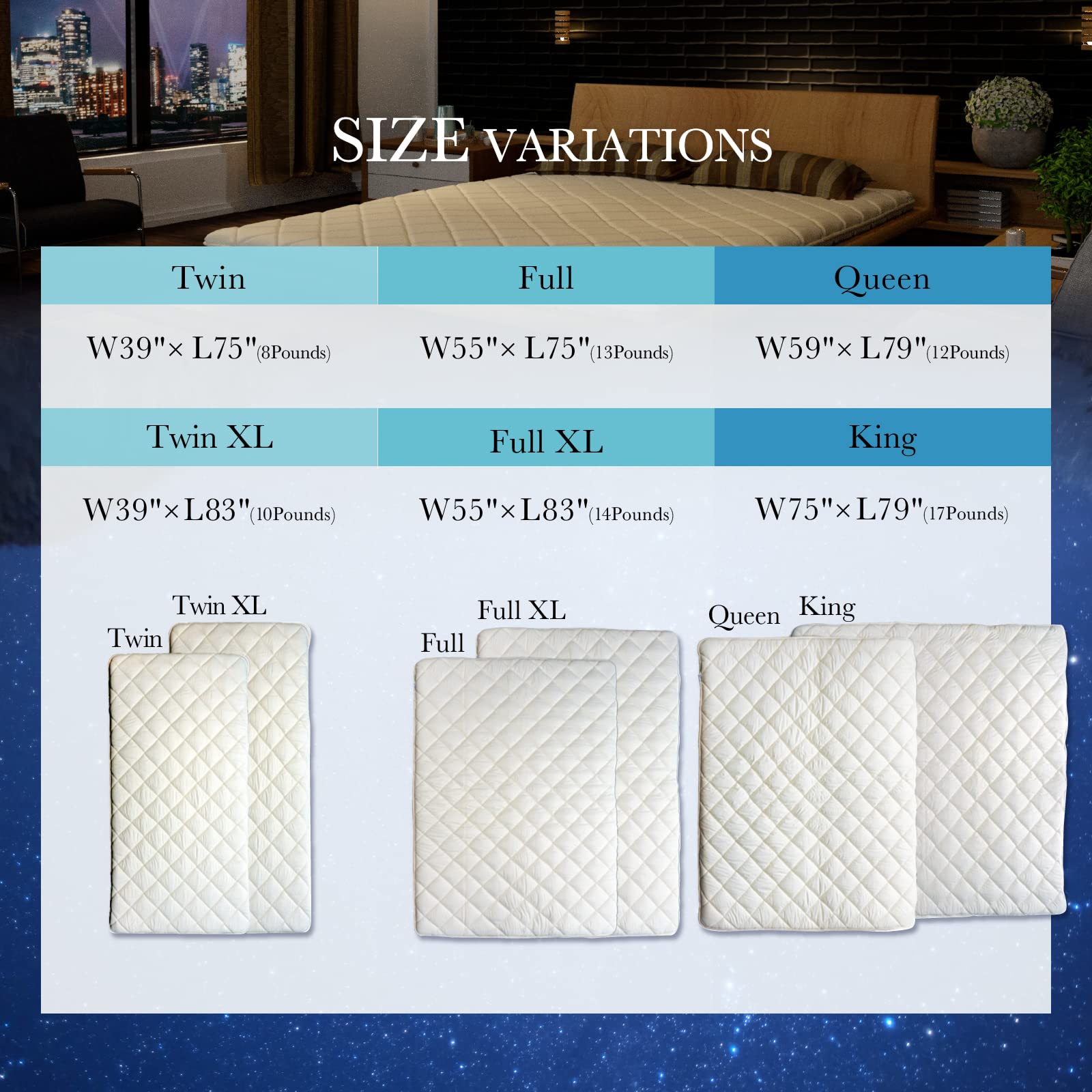 FULI Japanese Futon Mattress - Twin XL Size, Foldable Floor Bed & Tatami Sleeping Pad | Authentic Shikibuton Made in Japan (White) - Perfect for Small Spaces, Guest Rooms & Minimalist Living