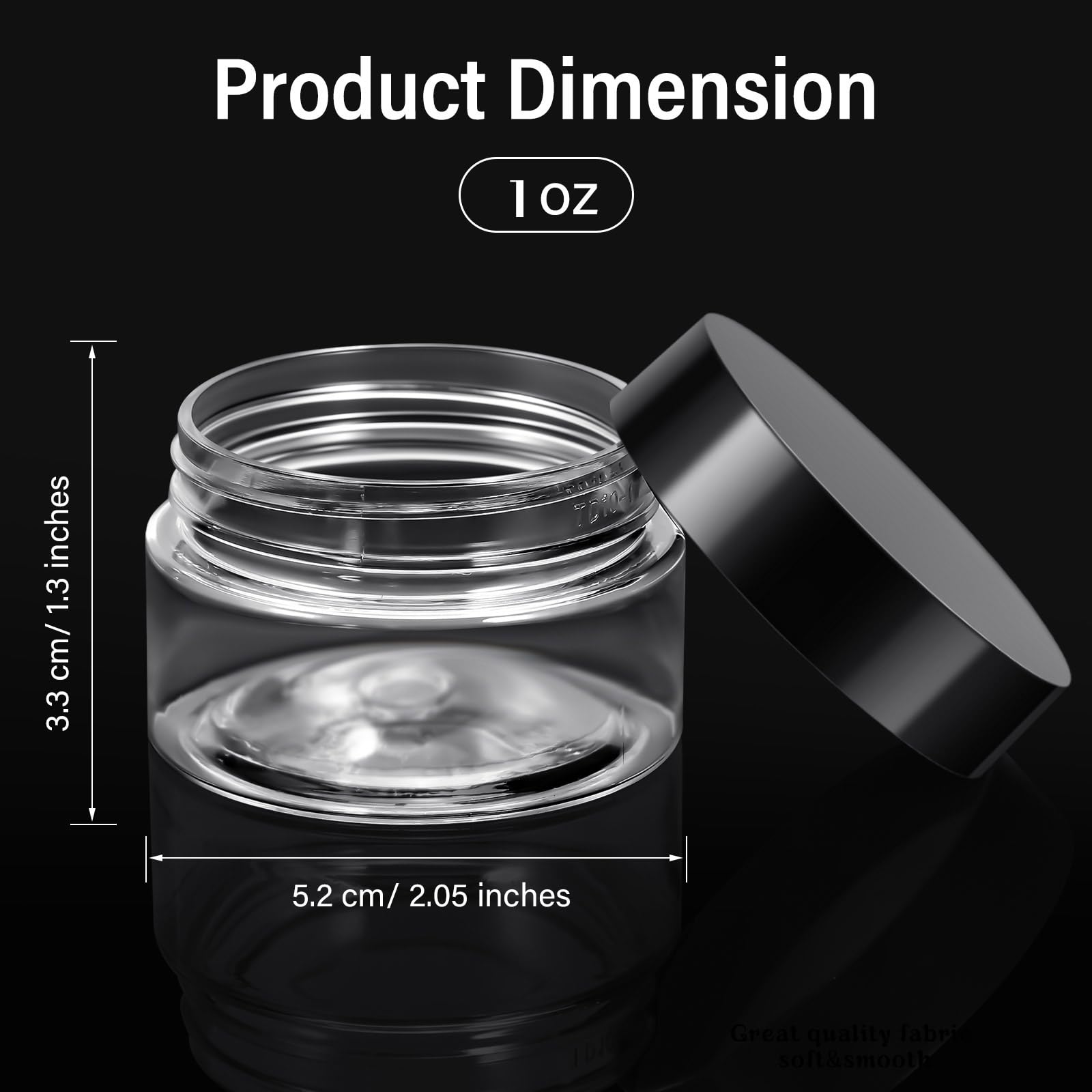 SATINIOR 12 Pack 1 oz Plastic Container Jars with Lids - Clear Round Travel Cosmetic Jars for Toiletries, Lotion, Cream, Ointment, Makeup, Rhinestones & Samples - Perfect for Travel, Home Storage & DIY Projects