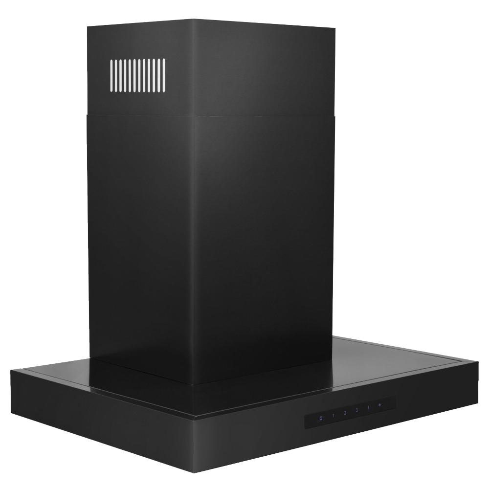 ZLINE BSKEN Black Stainless Steel Convertible Wall Mount Range Hood - Powerful Kitchen Ventilation for Gas Stoves & Cooking Areas