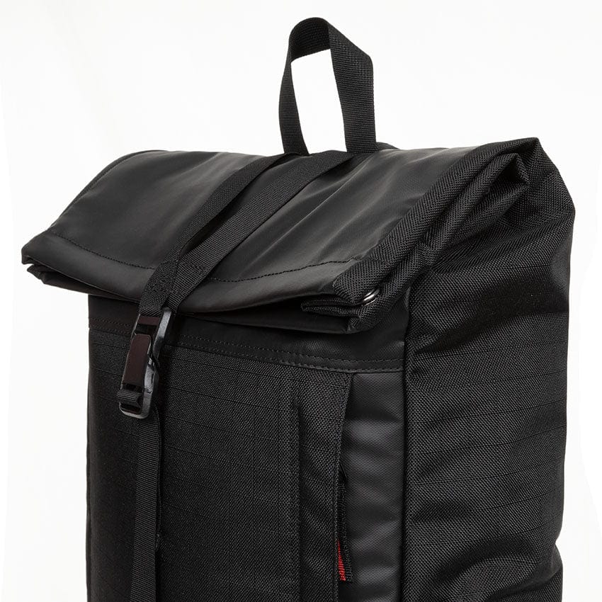 Eastpak Tecum Roll CNNCT Backpack - Durable Rip Black Design for School, Travel & Daily Use | Water-Resistant & Stylish Laptop Bag for Students & Professionals