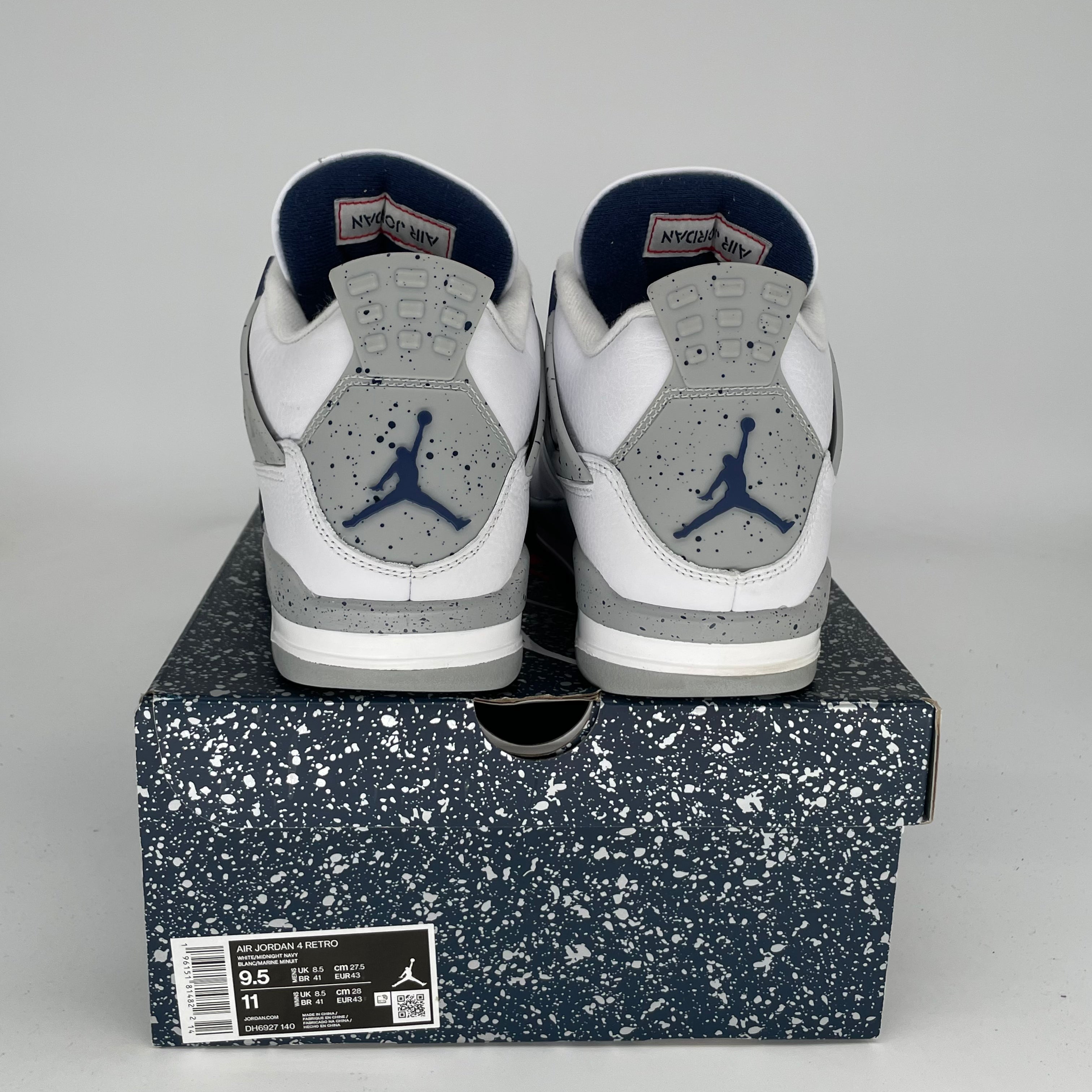 Air Jordan 4 Retro Midnight Navy Men's Basketball Shoes Size 9.5 - DH6927-140 | Sneakers for Casual Wear, Street Style & Basketball Games